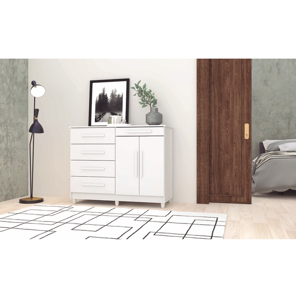 Cômada Sapateira 2 Portas 4 Gavetas Sirius Branco Vila Rica