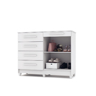 Cômada Sapateira 2 Portas 4 Gavetas Sirius Branco Vila Rica