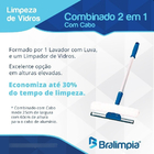 Combinado Limpeza De Vidro - 25 Cm - C/cabo - Bralimpia - 1 U