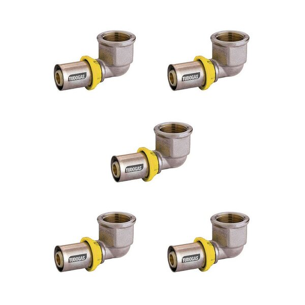 Combo 05 Unidades Cotovelo 16 X 1/2 (f) Tudogás