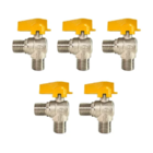 Combo 05 Unidades Válvula Esfera Angular 1/2 M X M Tudogás