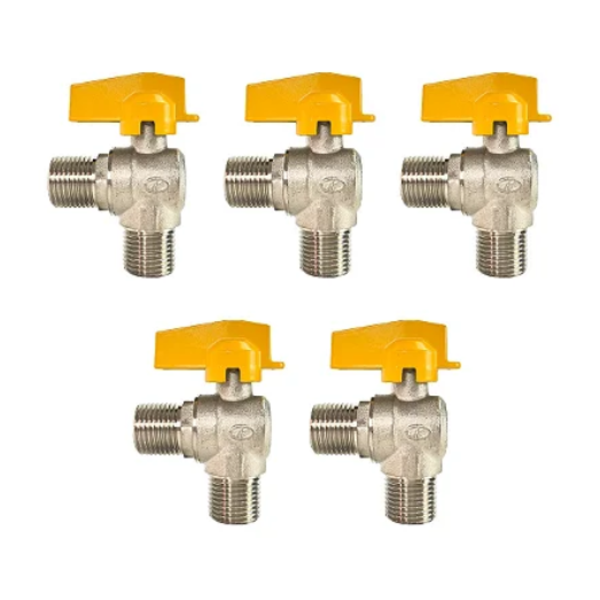 Combo 05 Unidades Válvula Esfera Angular 1/2 M X M Tudogás