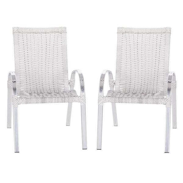 Combo 2 Cadeiras Colombia Para Área, Varanda Em Aluminio E Fi