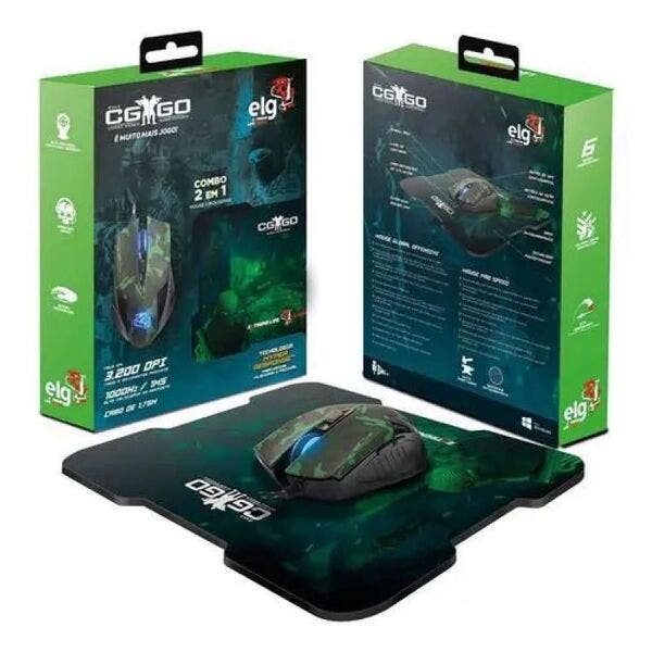Em Load Mouse Combo 2 Em 1 Elg Gamer Mouse 3200dpi Mouse Pad Cggo21 | Leroy Merlin