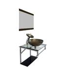 Combo 2 Em 1 Gabinete Croácia Torneira Ibiza Ouro Enve Ekasa