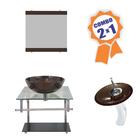 Combo 2 Em 1 Gabinete Polônia Torneira Ibiza Marrom Ekasa