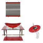 Combo 2 Em 1 Gabinete Torneira Ibiza Vermelho Ferrari Ekasa