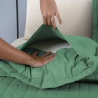 Combo 2 Kit Cobre Leito Colcha Monaco King Dupla Face - Verde