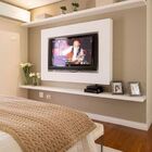 Combo 2 Prateleiras Mdf Branca 120x20 Com Suporte Invisivel