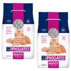 Combo 2un Areia Higiênica Progato Branca Para Gatos 1,8kg