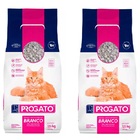 Combo 2un Areia Higiênica Progato Branca Para Gatos 3,6kg