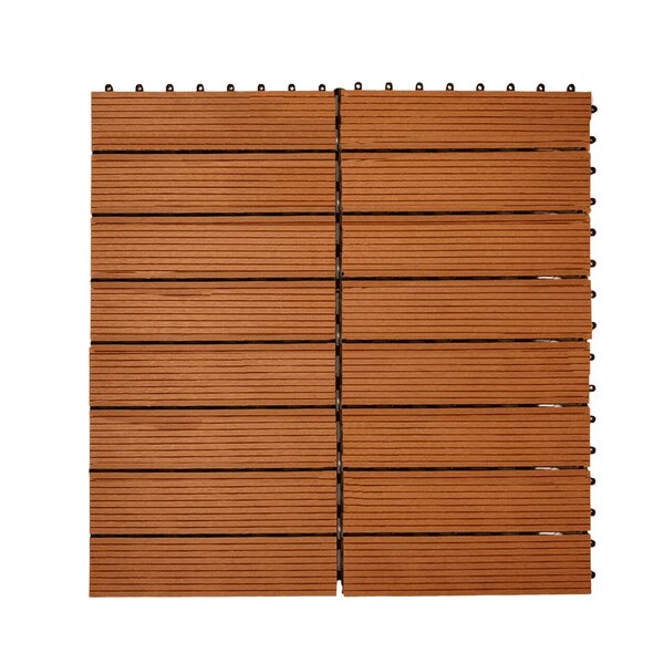 Combo 33und Deck Modular Woopo 30x30 Em Wpc Cor: Teca