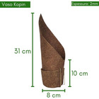 Combo 3 Vasos Fibra De Coco P/ Pendurar Orquídeas Em Árvore