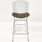 Combo 4 Banquetas Para Bar Modelo Bertoia Cromada Assento Cor