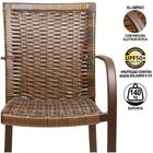 Combo 4 Cadeiras Fibra  Argila E Mesa  Marrom E  Bege