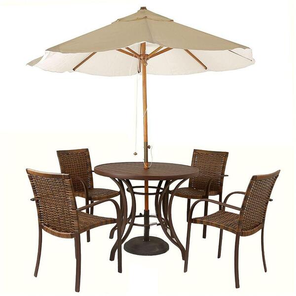 Combo 4 Cadeiras Fibra  Argila Mesa  Marrom E  Bege