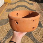 Combo 5 Vasos Cachepots De Cerâmica Furado P/ Orquídeas 18cm