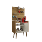 Combo Aparador Painel Café Cinamomo/off White – Bechara Móveis