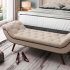 Combo Cabeceira Recamier Casal 140cm Sintético Ursa/cisne