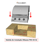 Combo Churrasqueira À Gás Mikazza G2 Pro 3 + Chapa - Gás Boti