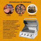 Combo Churrasqueira À Gás Mikazza G2 Pro 4 + Chapa + Espeto