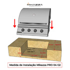 Combo Churrasqueira À Gás Mikazza G2 Pro 4+ Capa + Chapa + Es