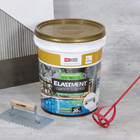 Combo com 5 Baldes de Mantas Líquidas Elastment Cimento Elástico 20kg Cinza Drylevis