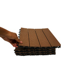 Combo Deck Modular Polywood Wpc Cor Ipê 30x30 - 3m²