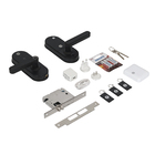 Combo Fechadura Digital Yale Senha Biometria Tag YMC 420W Resistente à Água Preta Fosco de Embutir