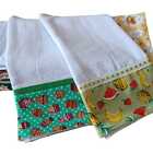 Combo Guardanapo Com 30 Peças Com Barrado Estampado E Tecido