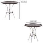 Combo Mesa Com 4 Cadeiras Em Aluminio E Fibra (cadeiras Toqui