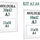 Combo Moldura A3 A4 Quadro Decorativo Com Petg