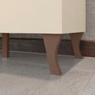 Combo Painel + Rack Bancada Tv Nature/off White Rafia 1.8