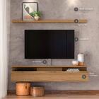 Combo Papel De Parede E Rack Com Suporte Tv Até 80 Polegadas