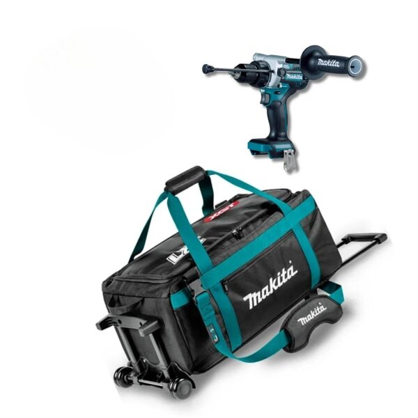 Combo Parafusadeira Makita 18v Dhp486z + Bolsa Com Rodas E-12