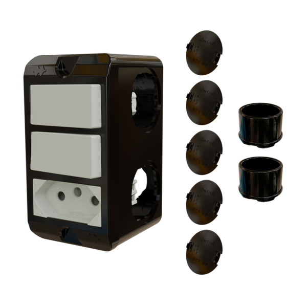 Combo Poliwetzel 3/4" PVC Preto Wetzel