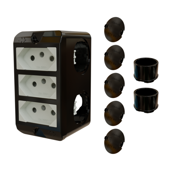 Combo Poliwetzel 3/4" PVC Preto Wetzel