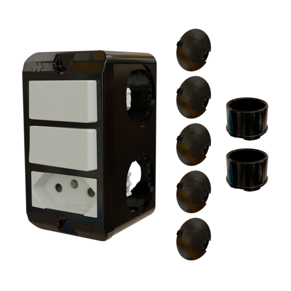 Combo Poliwetzel 3/4" PVC Preto Wetzel