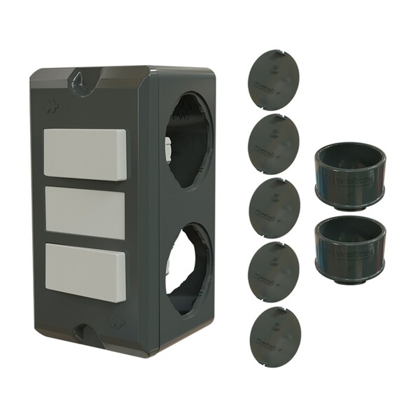 Combo Poliwetzel PVC 1" com 2 Interruptores 2 Conectores e 5 Tampões Wetzel