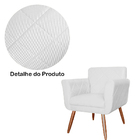 Combo Poltrona Mais Puff Isabela Em Tressê Pés Palito Suede B