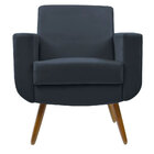 Combo Poltrona Para Sala De Tv Cristal Com Puff Redondo Suede