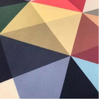 Combo Puf, Puff Para Sala, Puff Redondo Suede Triangulo Color