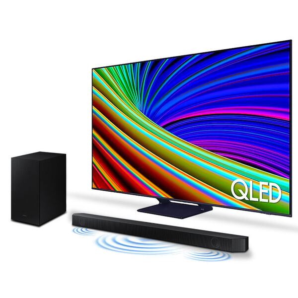 Combo Samsung Smart Tv 70" Qled 4k Q65c + Soundbar Samsung Hw