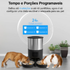 Comedouro Alimentador De Ração Wifi 4 Litros Cachorros E Gato