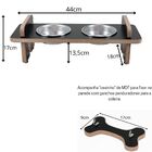 Comedouro Bebedouro 2 Tigelas E Suporte Para Coleira Illegno