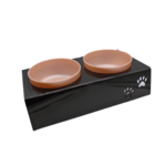 Comedouro Bebedouro Para Pets Cães E Gatos 400ml 2 Potes Pret