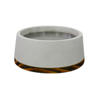 Comedouro Bebedouro Pet Para Cães, Gatos Concreto Polido Cinza