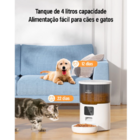 Comedouro Dispensador Alimentador De Ração Wifi 4 Litros Para