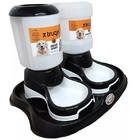 Comedouro Duplo Cachorros Gatos Bebedouro Automatico Truqys -