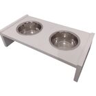 Comedouro Duplo Elevado Com 2 Potes Para Pet Cachorro Gato
